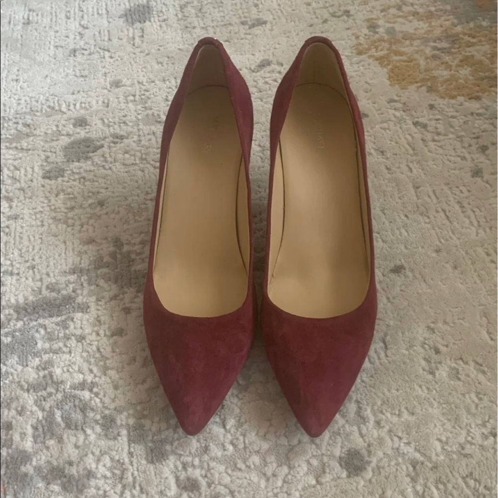 Michael Kors, Oxblood Suede Heels, Size 9.5